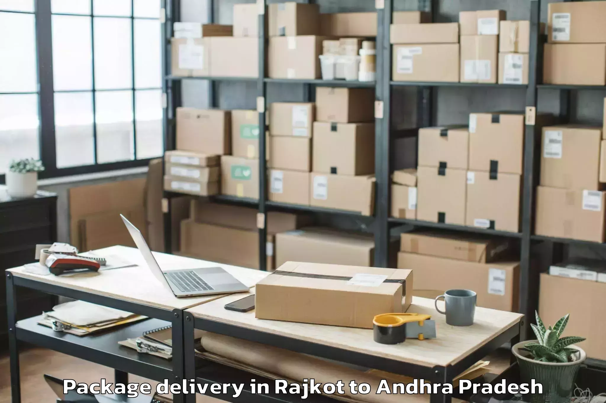 Quality Rajkot to Gadivemula Package Delivery